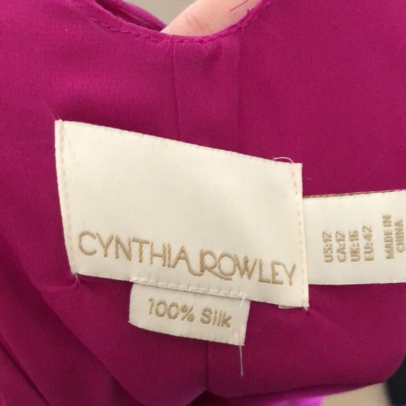 Cynthia Rowley magenta 100% silk dress - Picture 5 of 5